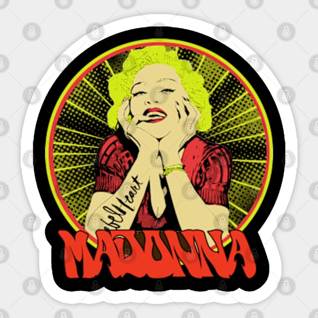 Madonna cartoon rebelheart Sticker by Innboy